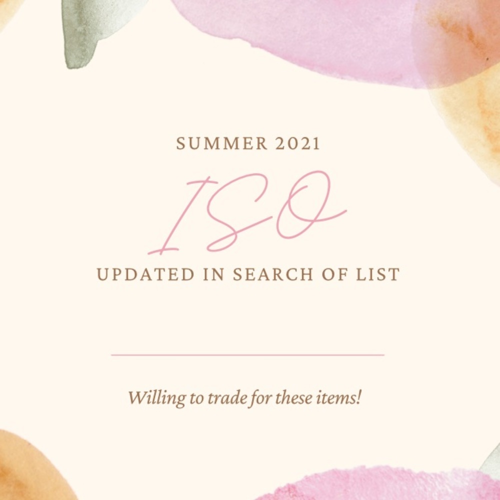 Current •ISO• list!